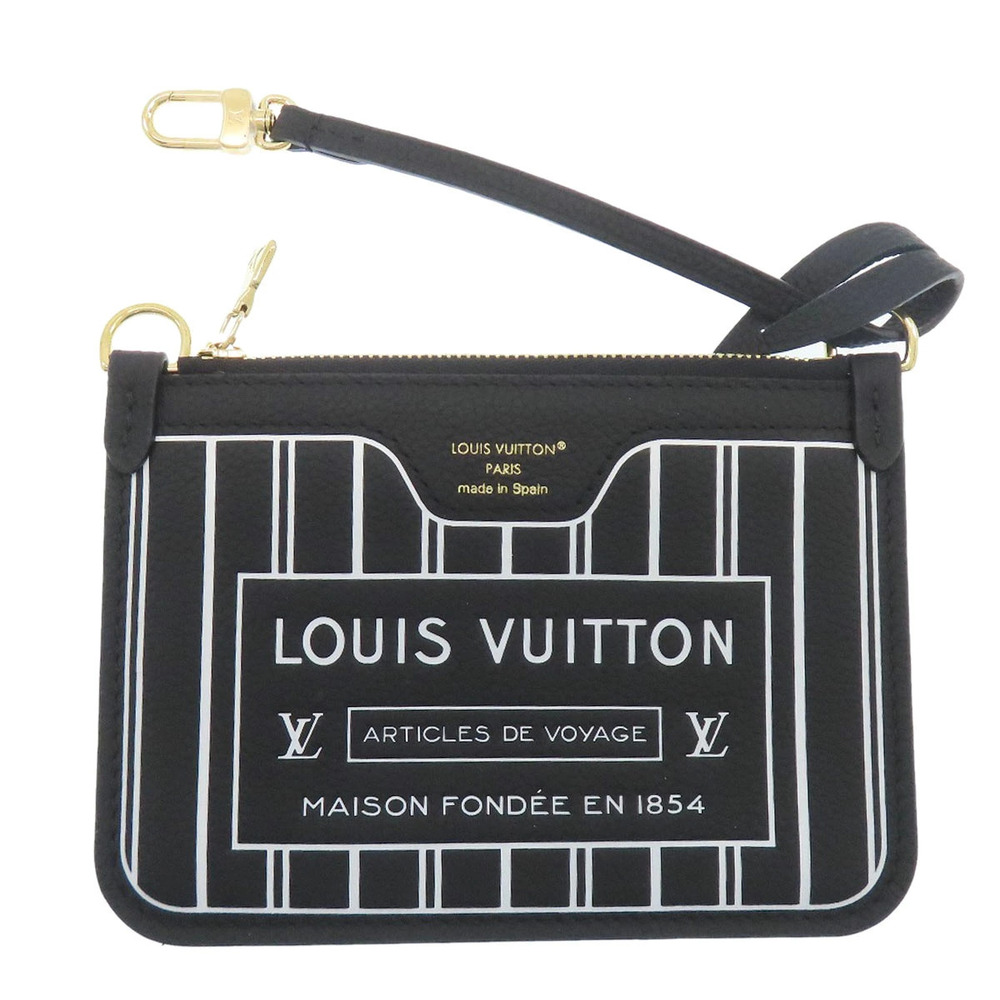 Louis Vuitton Neverfull Inside Calfskin Tote Bag Black